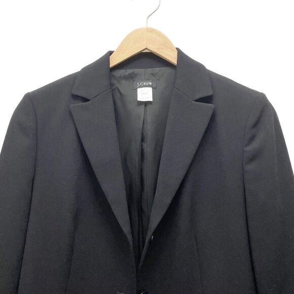 Vintage J. Crew Black Wool 3 Button Classic Blazer Women’s Size 8 Preppy Career - Picture 9 of 14